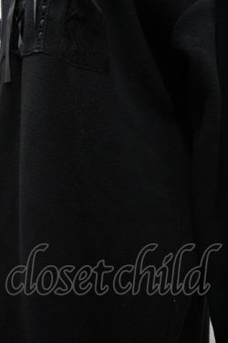 画像3: Ank Rouge / フロント編み上げレースデザインスウェットワンピース  黒 I-26-02-28-083-CA-OP-SA-ZI