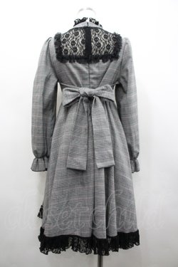 画像2: Favorite / レース切り替えチェックハイネックワンピース  グレーチェックＸ黒 I-26-02-28-084-LO-OP-SA-ZI