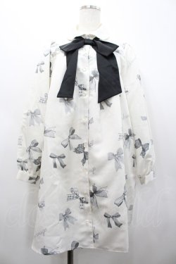 画像1: Ank Rouge / Favorite Ribbonシャツワンピース M アイボリー I-26-02-28-088-CA-OP-TE-ZI