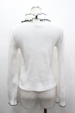 画像2: MA*RS / 襟ワントーンハートくり抜きテレコトップス  ホワイト×ホワイト I-26-02-28-009-0-TO-TE-ZI