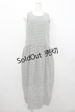 画像1: INGEBORG / チェッカーツイードワンピース  黒Ｘ白チェック I-26-02-28-096-LO-OP-SA-ZI