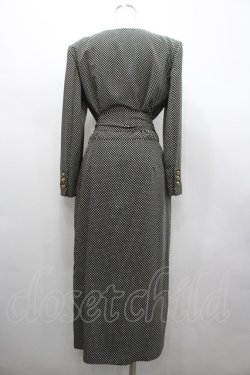 画像2: INGEBORG / ドット長袖ワンピース  黒Ｘアイボリー I-26-02-28-099-LO-OP-SA-ZI