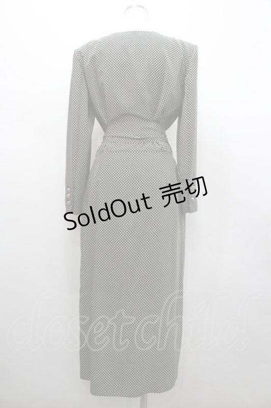 画像2: INGEBORG / ドット長袖ワンピース  黒Ｘアイボリー I-26-02-28-099-LO-OP-SA-ZI (2)