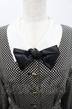 画像3: INGEBORG / ドット長袖ワンピース  黒Ｘアイボリー I-26-02-28-099-LO-OP-SA-ZI