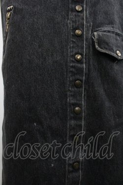 画像3: PINK HOUSE / スナップボタンデニムジャンパースカート  黒デニム I-26-02-28-102-LO-OP-SA-ZI