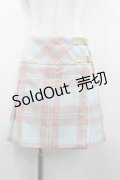 MILK / graceチェックスカート  ピンクｘサックス I-26-02-28-105-ML-SK-SA-ZI