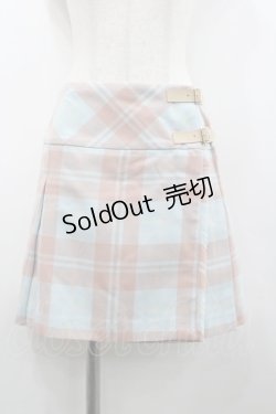 画像1: MILK / graceチェックスカート  ピンクｘサックス I-26-02-28-105-ML-SK-SA-ZI
