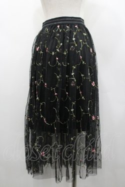 画像2: LOLITAその他(お買取対象外) / フラワー刺繍チュールスカート  黒 I-26-02-28-106-LO-SK-SA-ZI