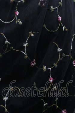 画像3: LOLITAその他(お買取対象外) / フラワー刺繍チュールスカート  黒 I-26-02-28-106-LO-SK-SA-ZI
