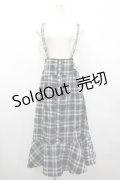 Amavel / 配色ステッチマーメイドスカート  黒Ｘ白チェック I-26-02-28-107-CA-SK-SA-ZI