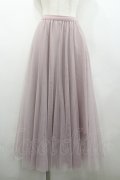 axes femme / ロングチュールスカート  ピンク I-26-02-28-109-AX-SK-SA-ZI