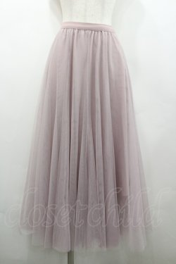 画像1: axes femme / ロングチュールスカート  ピンク I-26-02-28-109-AX-SK-SA-ZI