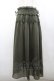 画像1: axes femme / サイドリボンロングスカート  カーキＸブラウン I-26-02-28-112-AX-SK-SA-ZI (1)