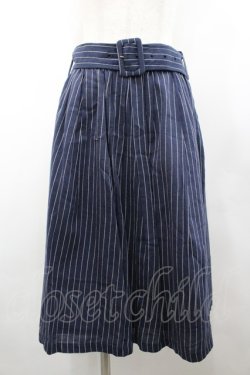 画像1: axes femme / ストライプスカート  ネイビーＸ白 I-26-02-28-113-AX-SK-SA-ZI