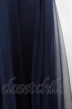 画像3: axes femme / ロングチュールスカート M ネイビー I-26-02-28-114-AX-SK-SA-ZI