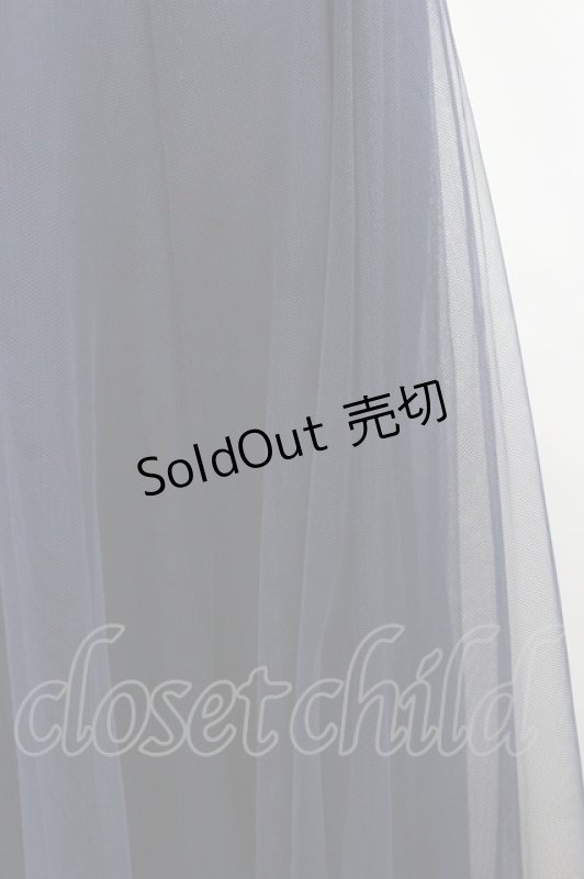 画像3: axes femme / ロングチュールスカート M ネイビー I-26-02-28-114-AX-SK-SA-ZI (3)