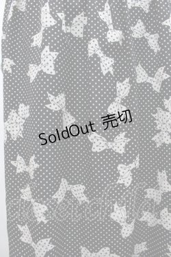 画像3: INGEBORG / ドットリボンプリントスカート  黒Ｘ白 I-26-02-28-116-LO-SK-SA-ZI