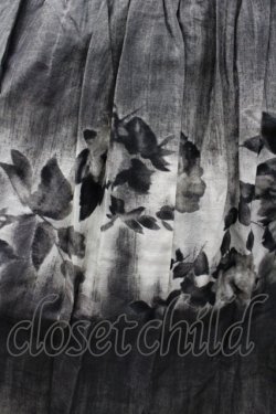 画像3: PINK HOUSE / 葉っぱプリントスカート  黒 I-26-02-28-119-LO-SK-SA-ZI