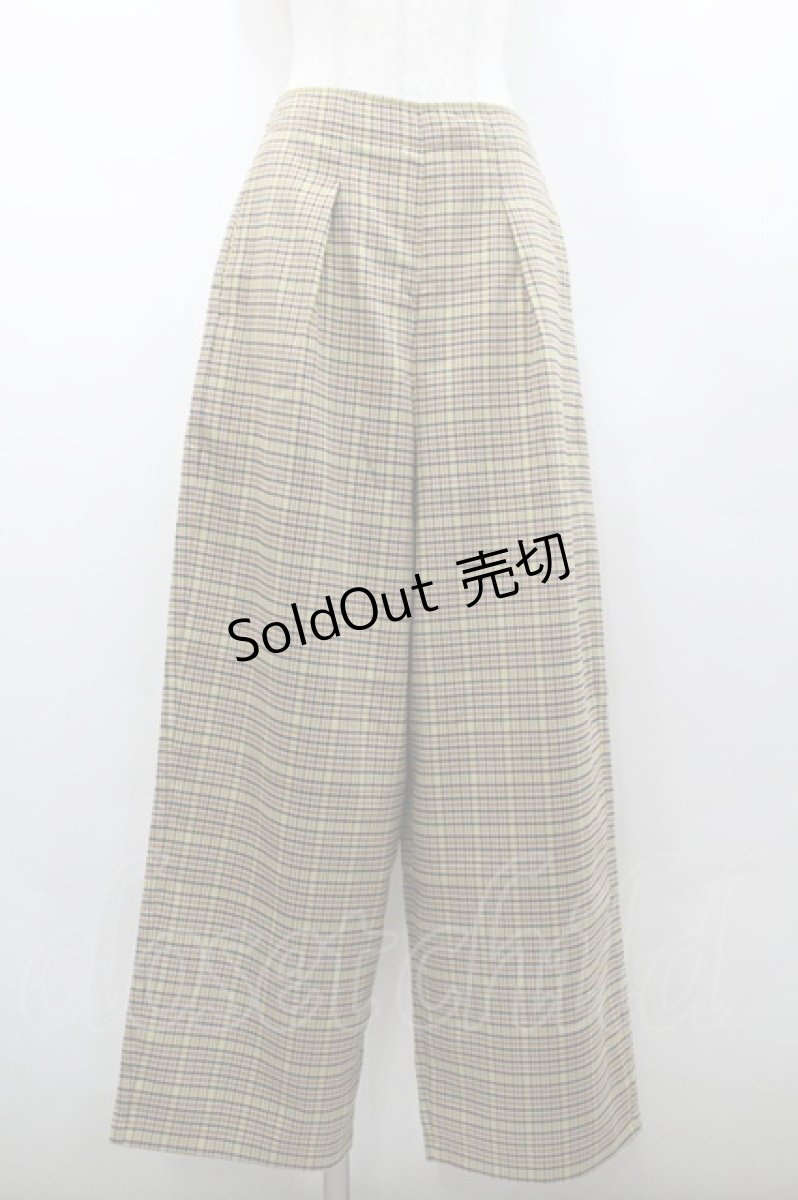 画像1: Candy Stripper / CHECK TACKED PANTS 1 ブラウン I-26-02-28-121-PU-PA-SA-ZI (1)