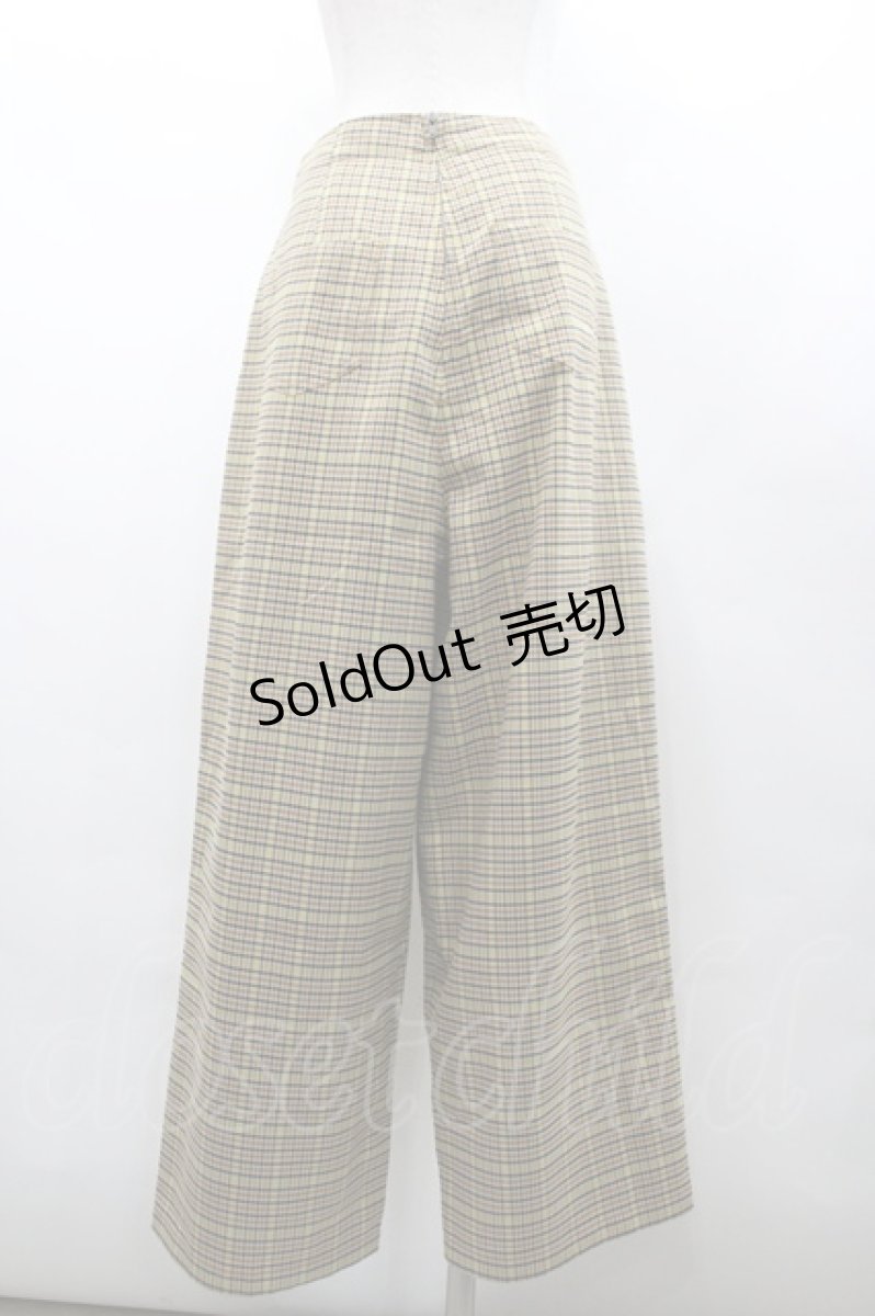 画像2: Candy Stripper / CHECK TACKED PANTS 1 ブラウン I-26-02-28-121-PU-PA-SA-ZI (2)