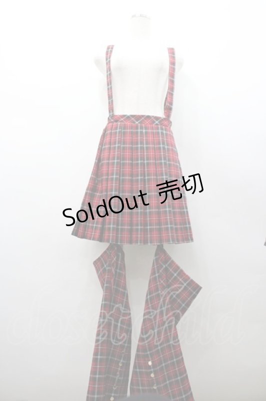 画像1: Amavel / Rockin' Girl レッグカバー付きスカパン  赤チェック I-26-02-28-123-CA-SK-SA-ZI (1)