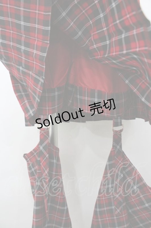 画像3: Amavel / Rockin' Girl レッグカバー付きスカパン  赤チェック I-26-02-28-123-CA-SK-SA-ZI (3)