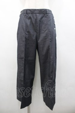 画像1: INGEBORG / ロゴサイドボタンパンツ  グレー I-26-02-28-125-LO-PA-SA-ZI