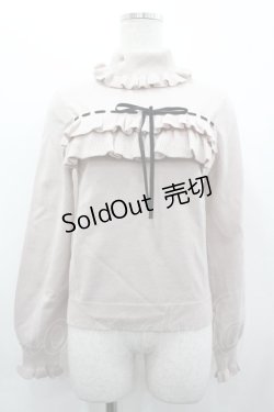 画像1: Ank Rouge / リボン通しタートルニットプルオーバー M ピンク I-26-02-28-013-CA-TO-TE-ZI