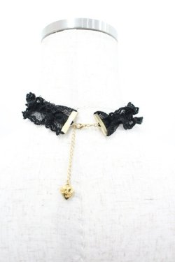 画像2: Angelic Pretty / レースハートチャームチョーカー  黒 I-26-02-28-126-AP-AC-SA-ZI