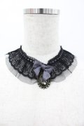 Chill Outs / リボンストーンレースチョーカー  黒 I-26-02-28-129-LO-AC-SA-ZI