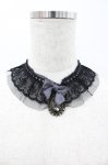 画像1: Chill Outs / リボンストーンレースチョーカー  黒 I-26-02-28-129-LO-AC-SA-ZI (1)