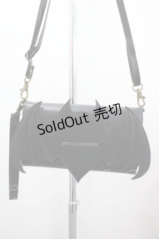画像2: ATELIER PIERROT / Nocturnal Grave” Batwing Wallet Bag  黒 I-26-02-28-143-EL-ZA-SA-ZT649 (2)