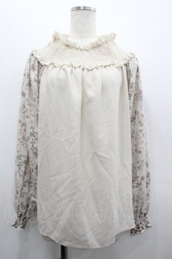 画像1: axes femme / ミュルーズ袖ボリュームブラウス  生成り I-26-02-28-015-AX-BL-SA-ZI