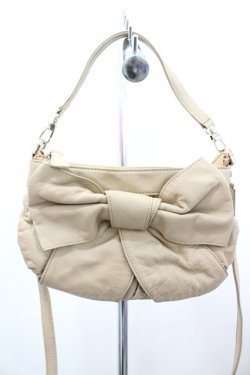 画像1: INGEBORG / レザーリボンショルダーバッグ  ベージュ I-26-02-28-151-LO-BG-SA-ZI