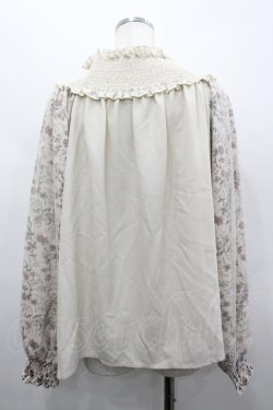 画像2: axes femme / ミュルーズ袖ボリュームブラウス  生成り I-26-02-28-015-AX-BL-SA-ZI