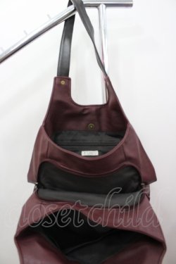 画像3: axes femme / ローズモチーフレザーハンドバッグ  ボルドー I-26-02-28-156-AX-BG-SA-ZI