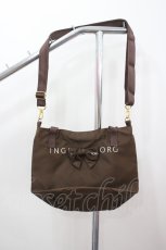 画像1: INGEBORG / ロゴリボンショルダーバッグ  ブラウン I-26-02-28-157-LO-BG-SA-ZTK047 (1)