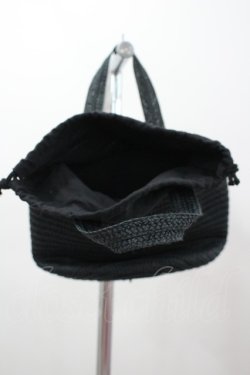 画像3: PINK HOUSE / 麦わらミニバッグ  黒 I-26-02-28-159-LO-BG-SA-ZI