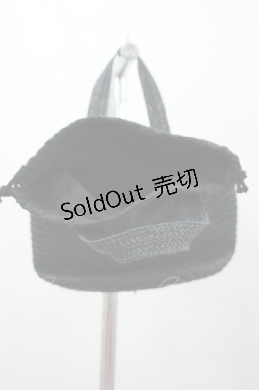 画像3: PINK HOUSE / 麦わらミニバッグ  黒 I-26-02-28-159-LO-BG-SA-ZT0304X (3)