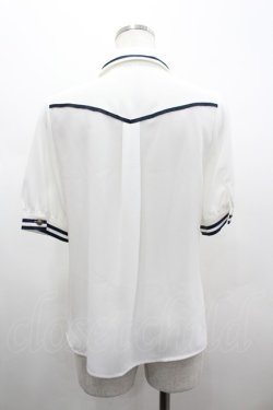 画像2: Amavel / Emblemクロスタイブラウス  白 I-26-02-28-002-CA-BL-SA-ZI