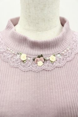 画像3: axes femme / バラボトルネックプルオーバー  ピンク I-26-02-28-016-AX-TO-SA-ZI