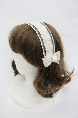 画像1: m petit by misako / AM*NIヘッドドレスA  アイボリー I-26-02-28-170-LO-AC-SA-ZI