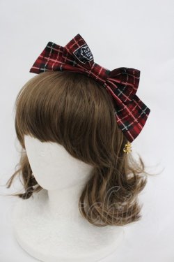 画像1: Angelic Pretty / British Bearカチューシャ  赤 I-26-02-28-171-AP-AC-SA-ZI