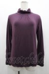 画像1: axes femme / 袖先レースハイネックカットソー  パープル I-26-02-28-017-AX-TO-SA-ZI (1)