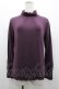 画像1: axes femme / 袖先レースハイネックカットソー  パープル I-26-02-28-017-AX-TO-SA-ZI (1)
