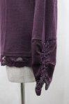 画像3: axes femme / 袖先レースハイネックカットソー  パープル I-26-02-28-017-AX-TO-SA-ZI (3)