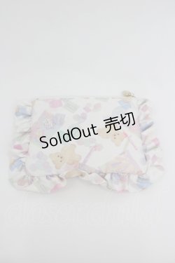 画像2: Nile Perch / BEARお菓子プリントポーチ  白Ｘカラフル I-26-02-28-205-LO-ZA-SA-ZI