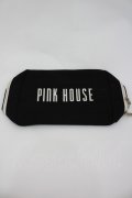PINK HOUSE / ロゴポーチ  黒Ｘ白 I-26-02-28-206-LO-ZA-SA-ZT0304X