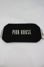 画像1: PINK HOUSE / ロゴポーチ  黒Ｘ白 I-26-02-28-206-LO-ZA-SA-ZT649 (1)