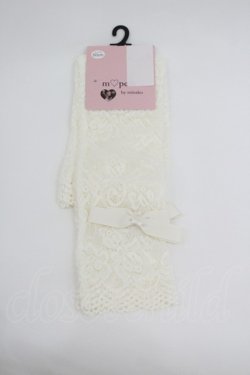 画像1: m petit by misako / AMレースロングアームカバー  アイボリー I-26-02-28-210-LO-ZA-SA-ZI